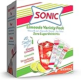 Sonic Singles To Go variety pack, Watertok powdered drink mix, includes 3 flavors, limeade, cherry and strawberry 1 box (40 servings)