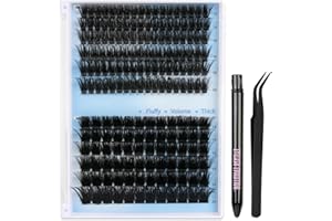 Lash Clusters Kit 100D 200D 180PCS Fluff Cluster Eyelash 12-18MM 14-20MM Extensions Thick Volume Eyelash Clusters