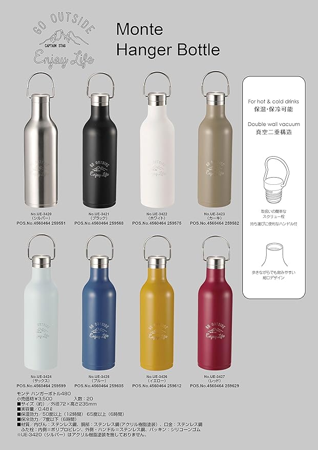 Amazon Co Jp キャプテンスタッグ Captain Stag スポーツボトル 水筒 直飲み ダブルステンレスボトル 真空断熱 保温 保冷 ハンガーボトル 480ml イエロー モンテ Ue 3426 ホーム キッチン Amazon Co Jp キャプテンスタッグ Captain Stag スポーツボトル 水筒 直飲み ダブルステンレスボトル 真空断熱 保温 保冷 ハンガーボトル 480ml イエロー モンテ Ue 3426 ホーム キッチン
