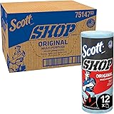 Kimberly-Clark Scott Shop Towel, Blue 75147 (12 Rolls of 55 Sheets)