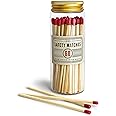 Premium Long Matches for Candles, Decorative Matches in Apothecary Jar, Colorful Matches Long Wooden, Safety Matches, Wooden Matches, Long Stick Matches (Red)