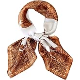 27.5'' Silk Feeling Scarf Medium Square Satin Head Neck Scarf for Women Hair Sleeping at Night