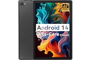 Lville Android 14 Tablet, Octa-Core Android Tablet, 8GB RAM+64GB ROM (Expand to 1TB), 10 inch Tablet with Bluetooth5.3, WiFi 6, Fast Charging, 5MP+8MP Dual Camera, 4G Dongle Wireless Internet (Black)