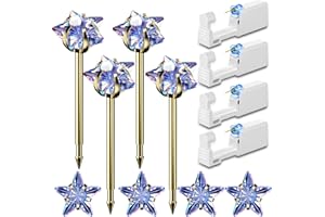Nunpag 12 Pcs Ear Piercing Kit Disposable Ear Piercing Gun Kit with 4 Pcs 5 Prong Setting Cubic Zirconia Rainbow Star Earrings Stud 316L Stainless Steel Easy to Use Self Ear Piercer Gun Kit