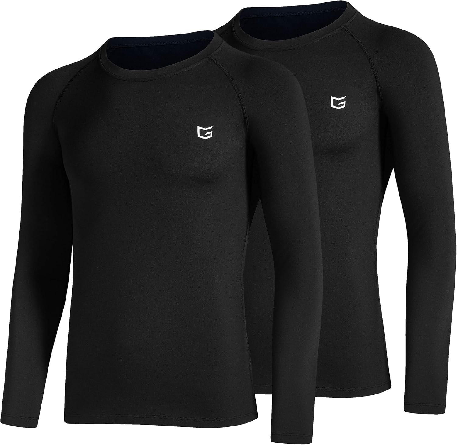 Boys' Compression Shirt Youth Fleece Thermal Long Sleeve Cold Gear Undershirts for Boys: Clothing