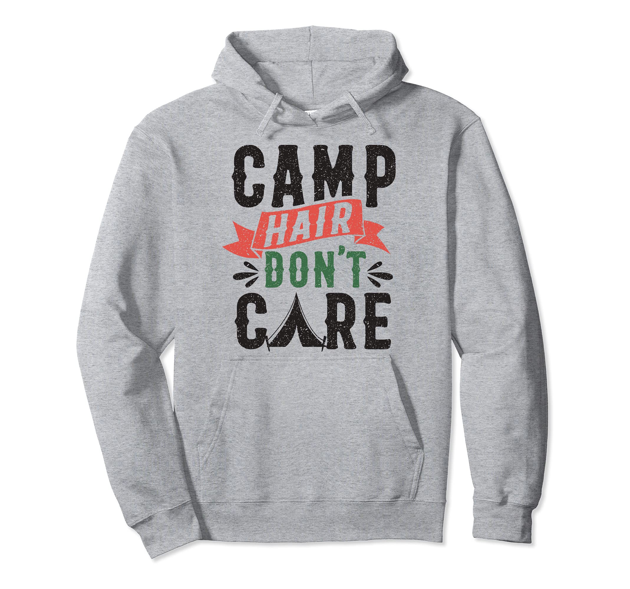 Camping Camp Hair Dont Care Womens Cute Summer Hiking Pullover Hoodie