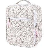 Aileam Lunch Box Lunch Bag for Women Cute Girls Insulated Womens Lunch Bag For Work Quilted Large Capacity Reusable Insulated Cooler for Work School Picnic Travel Pink Little Floral