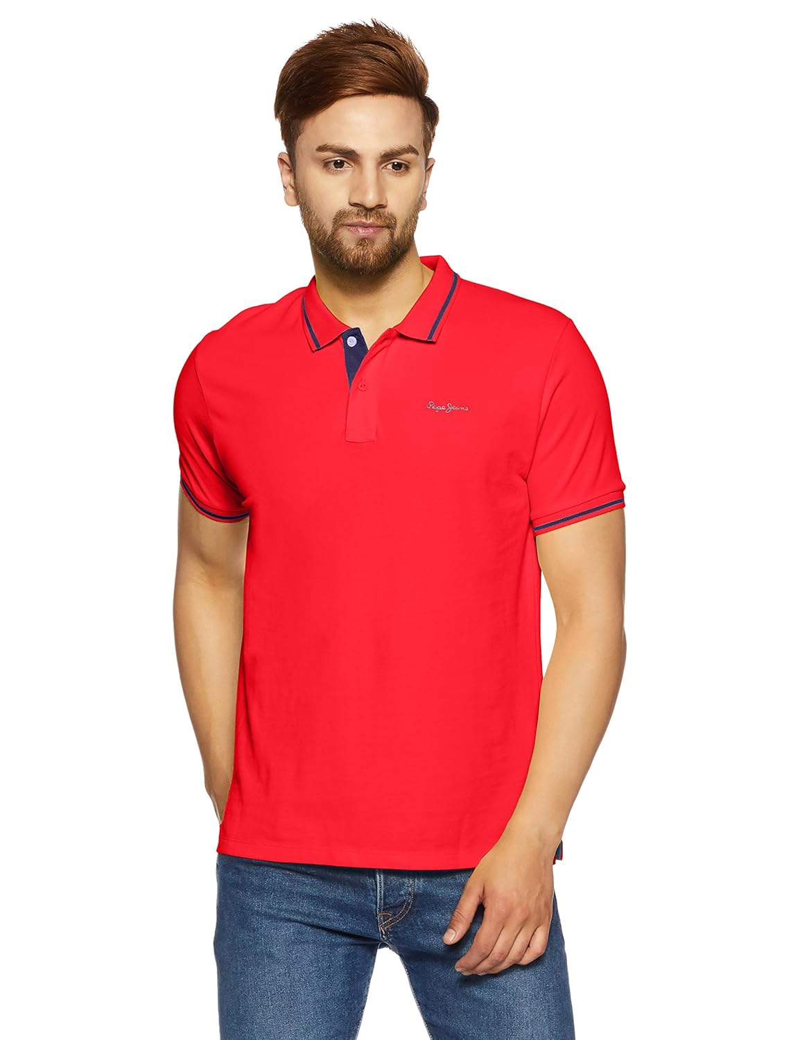 pepe jeans men's solid regular fit t-shirt