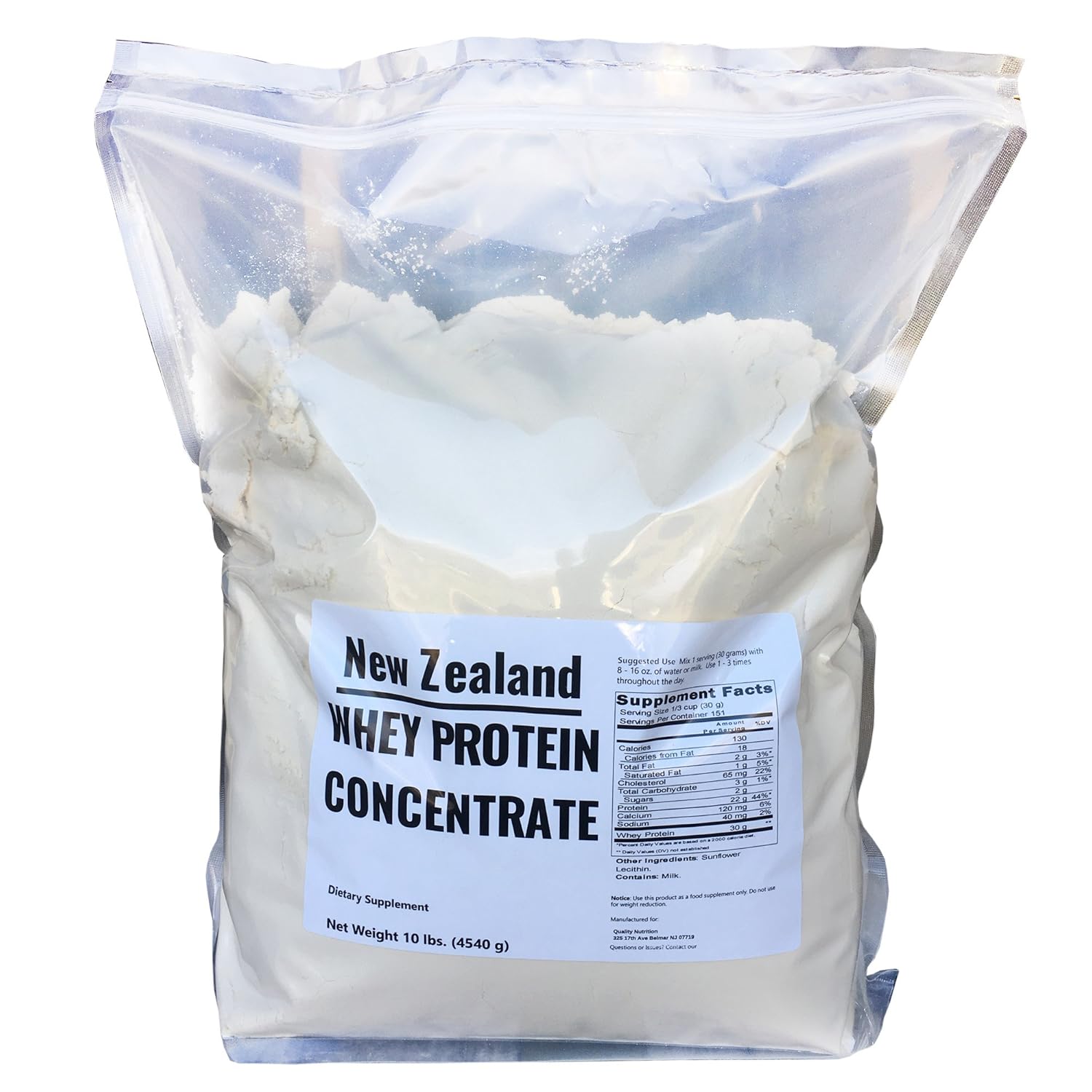 New Zealand Whey Protein 10 lbs 100 Grass Fed, NonGMO, No Soy