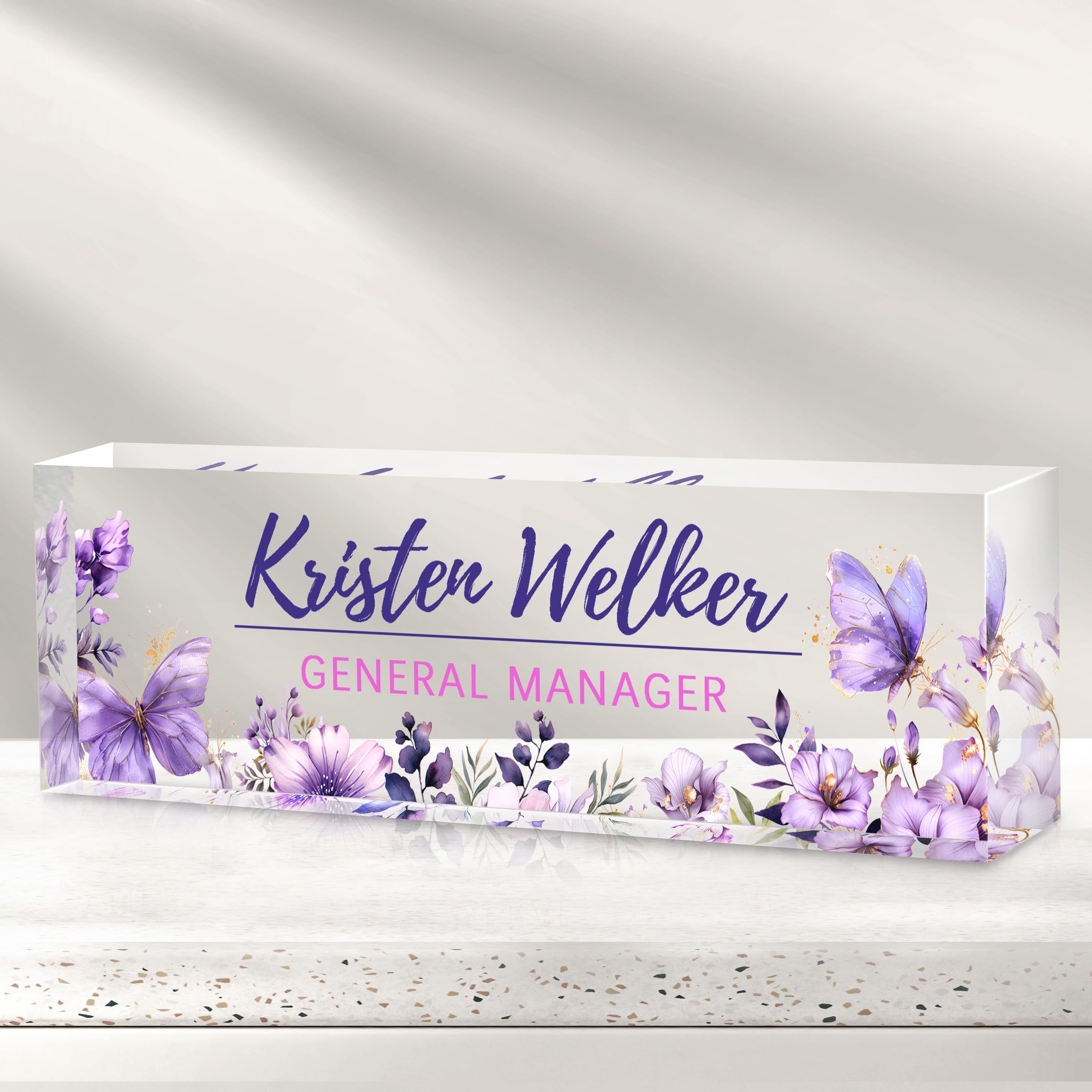 Custom Office Name Plate for Desk - Desk Name Plate