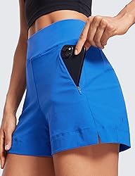 CRZ YOGA Women's Lightweight Mid Rise Hiking Shorts