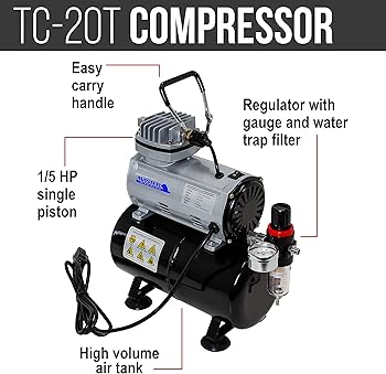 Master Airbrush Complete Professional Airbrush System Kit with G44