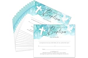 RYSMH Baptism Certificates for Church, 25 Pcs Baby Dedication Certificates, Christening Recognition Gifts for Boys Girls, Baby Shower Baptism Party Supplies Decorations, 18
