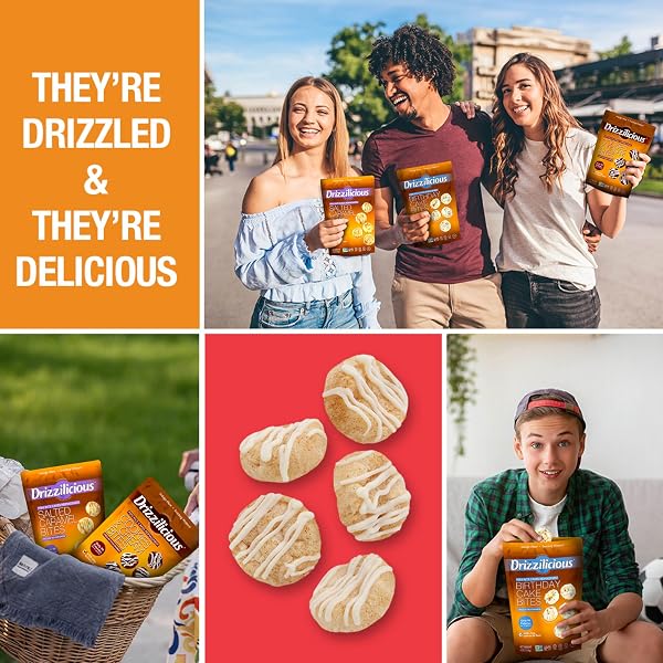 DRIZZILICIOUS MINI FLAVORED RICE CAKES CINNAMON SWIRL – RICE CRISPS, HEALTHY SNACK FOR ADULTS AND KIDS, VEGAN, GLUTEN FREE SNACK, ALLERGEN FREE, ONLY 90 CALORIES PER 21 PIECES – 4 OZ (PACK OF 1)