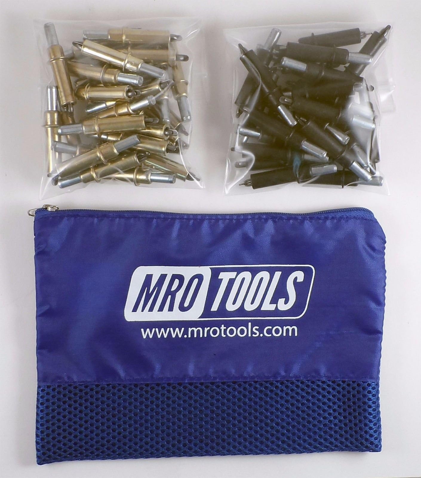 25 3/16 & 25 5/32 Cleco Sheet Metal Fasteners w/ Mesh Carry Bag (K3S50-4)