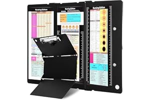 LETVPVOW Nursing Foldable Medical Clipboard, Edition Cheat Sheets Lithium 3 Layers Foldable Clipboards Nursing Pocket Size Profile Clip Nurse Clipboards Notepad for Nurses Students and Doctors, Black