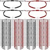 Sasylvia 100 Pcs Cross Bracelets Bulk Adjustable Christian Braided String Bracelets for Easter Graduation, Christian gift for Men, Women, Baptism, Church, Funerals, Friendship