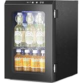 Antarctic Star 18L Mini Fridge Cooler 24Can, Beverage Refrigerator with Quiet Compressor, LED Light,Freestanding Small Fridge with Electronic Temperature Control for Home and Bar(40-61 ℉)