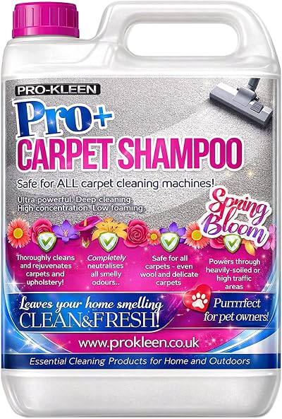 Pro-Kleen Pro+ Carpet Shampoo and Upholstery Cleaning Solution 5L Spring Blossom