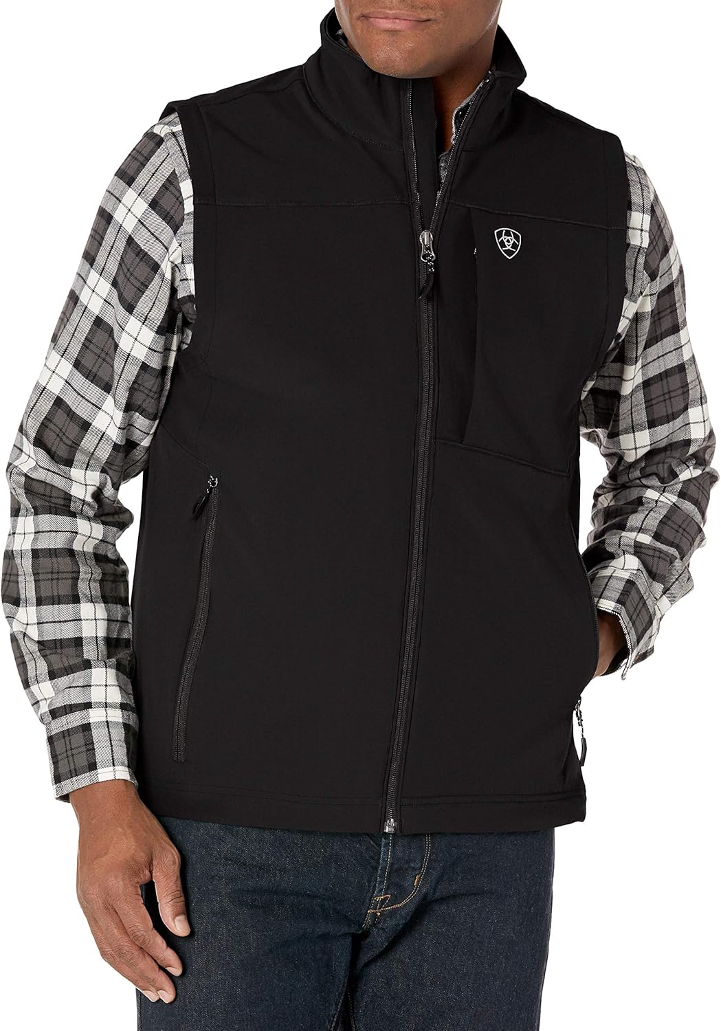 ARIAT Men's Vernon 2.0 Softshell Vest at  Men’s Clothing store