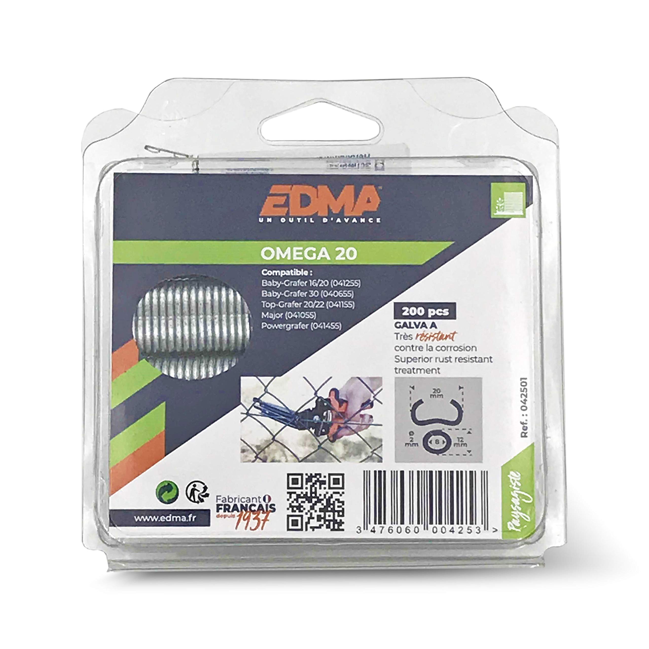 Edma Omega 20 Fence Rings Galvanised A Pack of 200