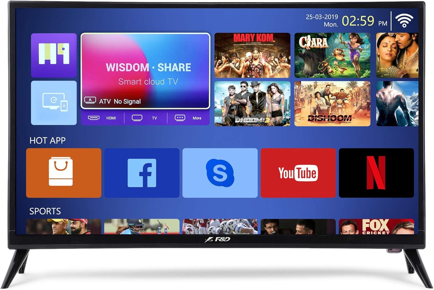 F\u0026D 80 cm HD Ready LED Smart TV T2V 