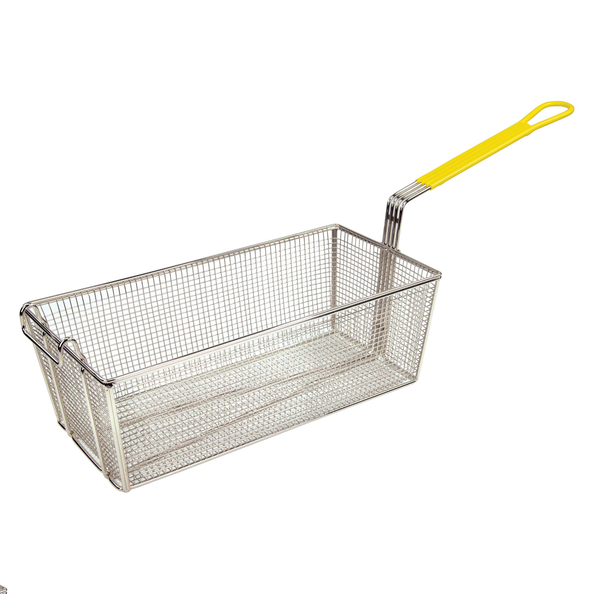 Winco FB-40 Fry Basket with Yellow Handle