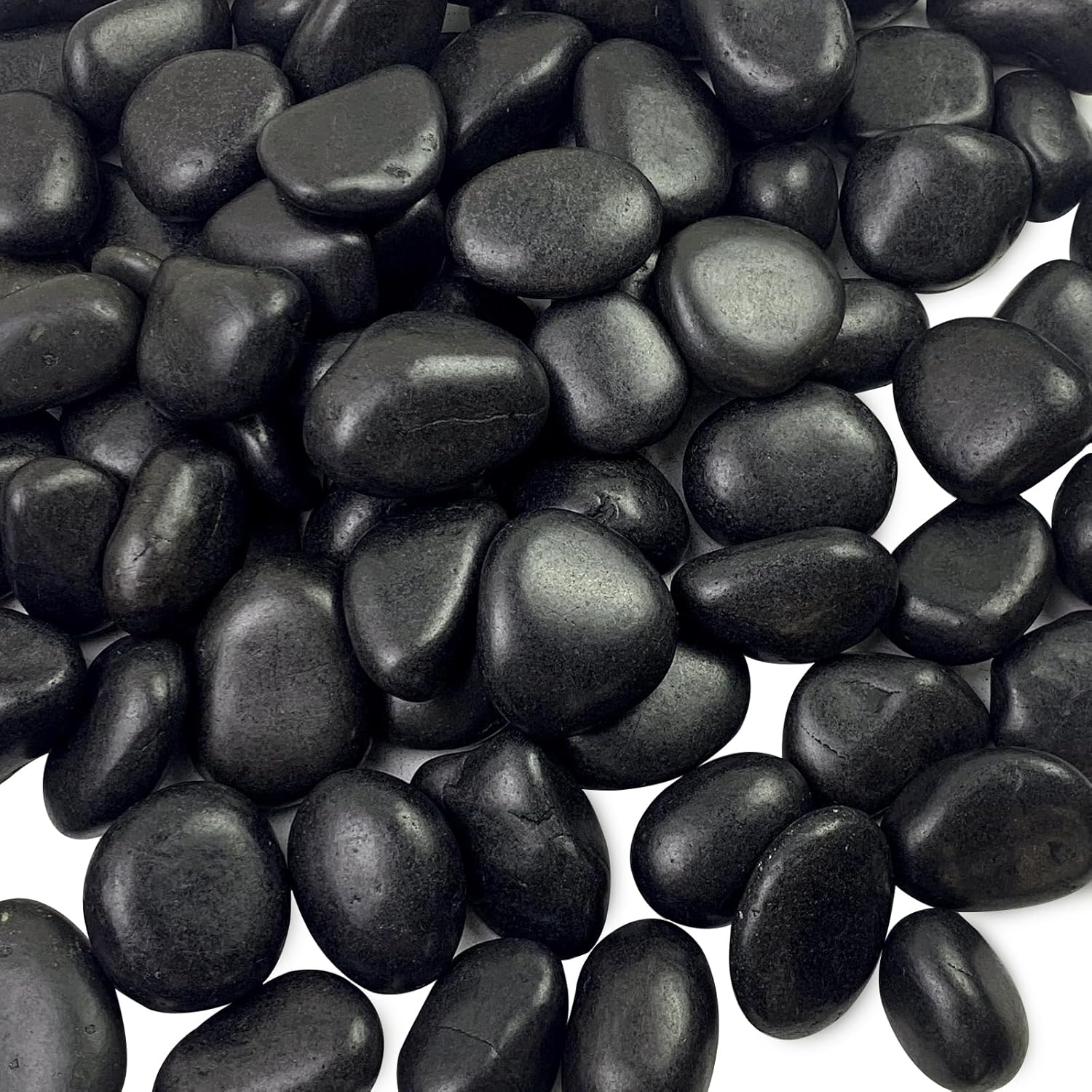 Hardscaping Materials - FANTIAN 10lb Black Rocks Pebbles for Plants, 1-2 Inch Polished Black River Rocks for Planter Garden Landscaping Vase Yard Walkway Home Décor Paving Fountain and Outdoor Decoration Stones