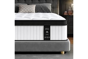 WFGEY Mattress Queen Size, 12 Inch Queen Mattress in a Box with Memory Foam and Individual Pocket Springs, Motion Isolation, Pressure Relief, Medium Firm Feel, Cool&Comfortable Sleep, Edge Support
