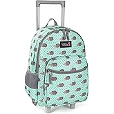 Tilami Rolling Backpack 18 inch Double Handle Wheeled Boys Girls Travel School Children Luggage Toddler Trip, Hedgehog