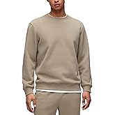 CRZ YOGA Cotton Fleece Lined Pullover Sweatshirts for Men - Crewneck Cozy Casual Athletic Daily Workout Sweat Shirt Tops