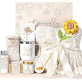 Valentine's Day Birthday Gifts for Women Self Care Get Well Soon Gift Baskets, Spa Care Package Thinking of You Sunflower Gifts, Sending Sunshine Box Unique Gift for Women Wife Her Girlfriend Mom Sis