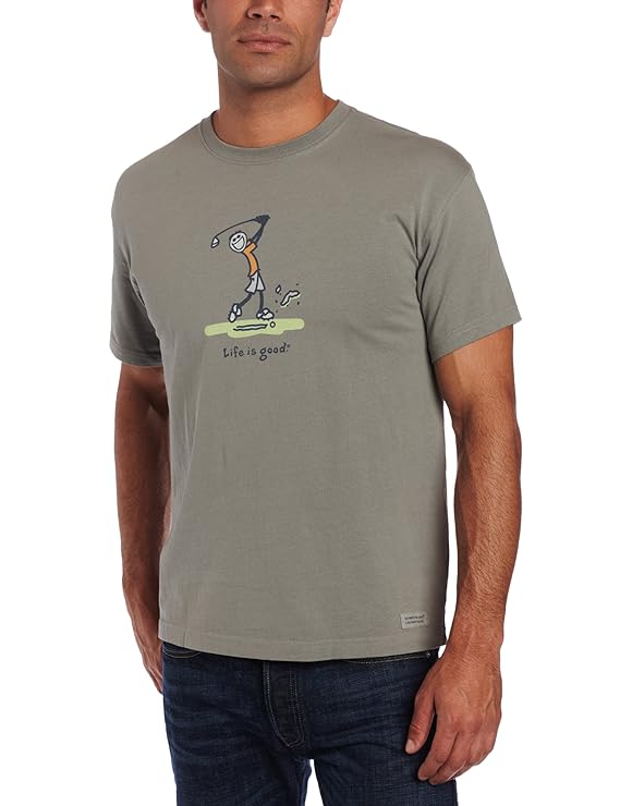Buy Life is good Men's Big Divot Golf Crusher Tee, Warm Gray, Large at Amazon.in