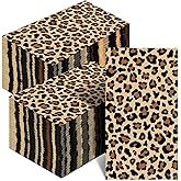 Zonon Leopard Print Guest Napkins Animal Disposable Guest Hand Towels Bathroom Cocktail Dinner Decorative Paper Napkins for Christmas Party Bridal Baby Shower Wedding Restaurant(Brown,200 Pcs)
