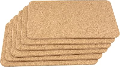 Apollo Cork Placemat Set 6 Multi Colour 28x20 cm Housewares Brand