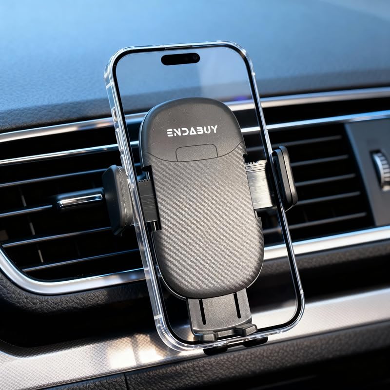 ® Soporte de Télefono Móvil para Coche [Gancho Metálico Resistente] Liberación con un Solo botón. Rotación 360°. Elegante y Robusto, fijación Rejillas de Salida ventilación. — foto 2 de 8