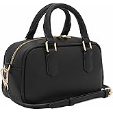 FashionPuzzle Mini PU Leather Satchel Purse Top Handle Crossbody Bag