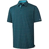 ZITY Mens Golf Shirts Short Sleeve Print Patterns Performance Moisture Wicking Polo Shirt
