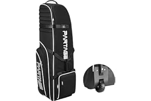 Partage Golf Travel Bag with Wheels, Golf Travel Case for Airlines, 900D Heavy Duty Oxford -Black