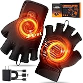 Heated Gloves for Men Women- Rechargeable Electric Full&Half Hands Heated Gloves Outdoor Work Arthritis Pain Relief Hot Compress Hand Warmers for Cycling Skiing Hunting