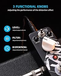 LEKATO Distortion Guitar Pedal, Analog Distortion