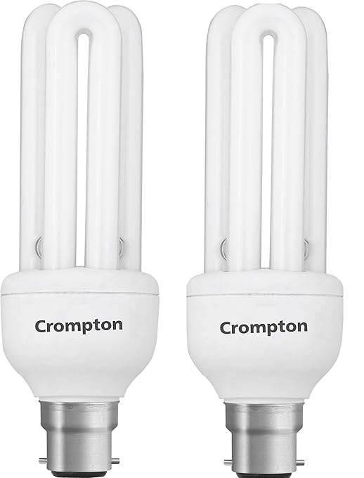 Crompton B22 CFL20DF3U65-H-BO 20-Watt 3U CFL Lamp (Pack of 2, Cool Day Light)
