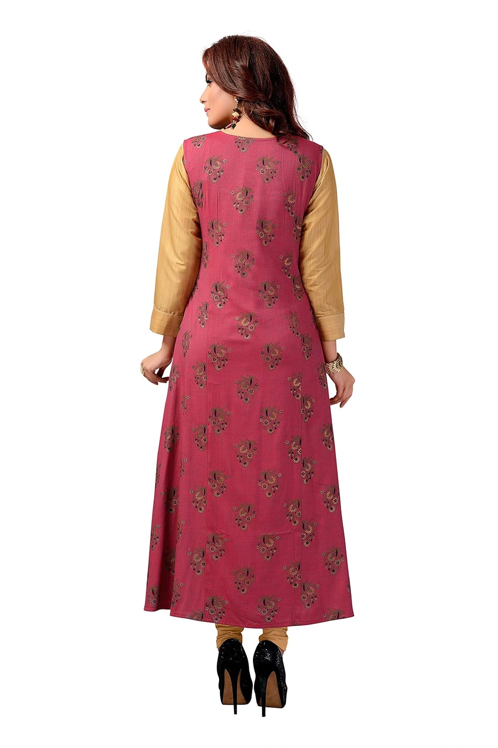 madhuram textiles women's silk a-line kurti