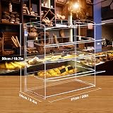 4-Tier Acrylic Pastry Display Cabinet 20x9.4x19.7 in view 4