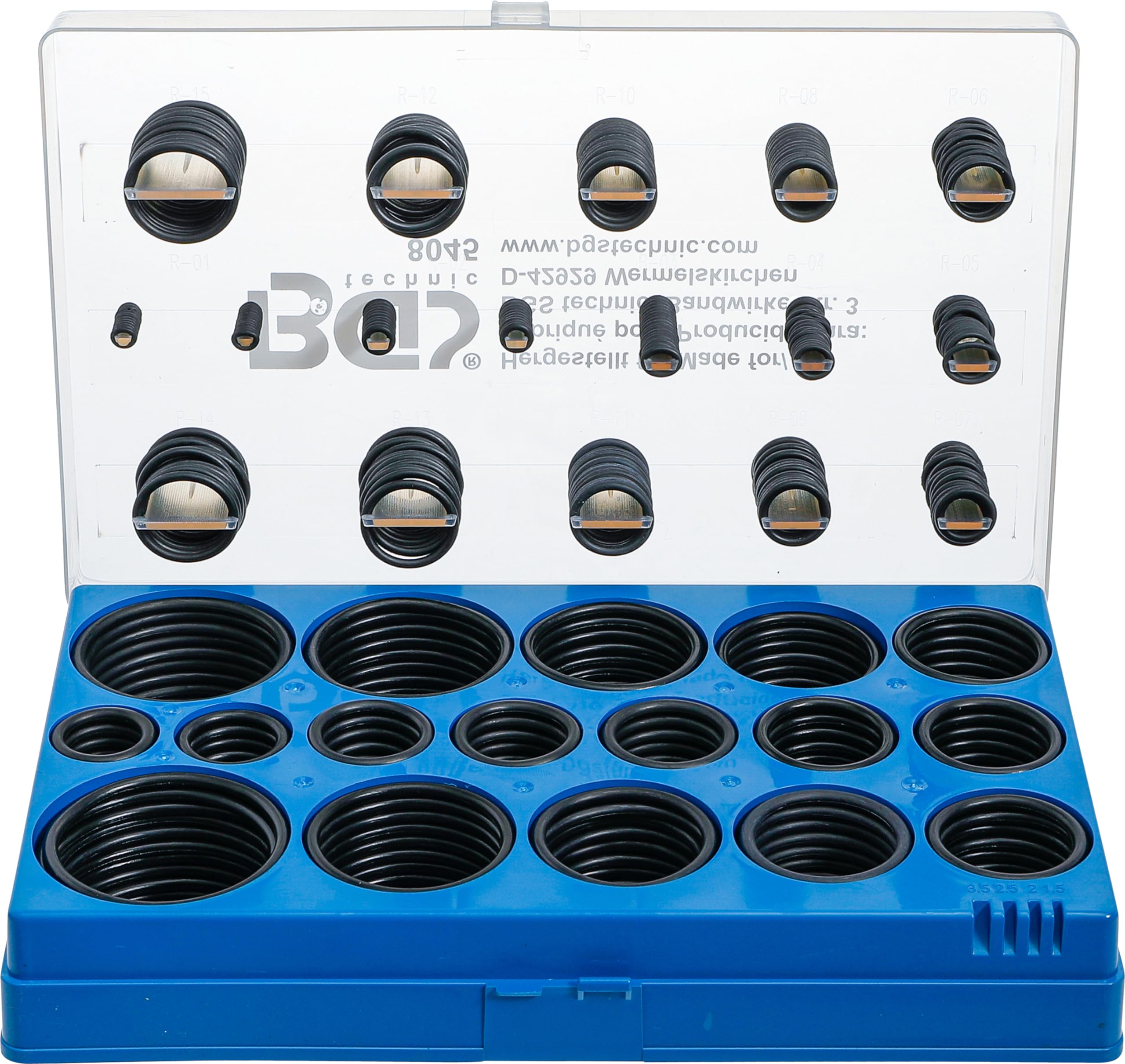 BGS 8045 | O-Ring Assortment | Ø 3 - 50 mm | 419 pcs.