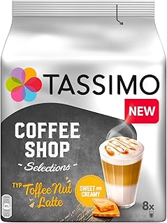 Tassimo Kapseln Coffee Shop Selections Toffee Nut Latte, 40 Kaffeekapseln, 5er Pack, 5 x 8 Getränke