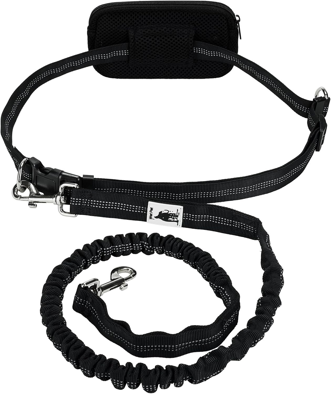 Joggingleine Hund Mit Bauchgurt - Freihandleine Mit Trinknapf Und Tasche