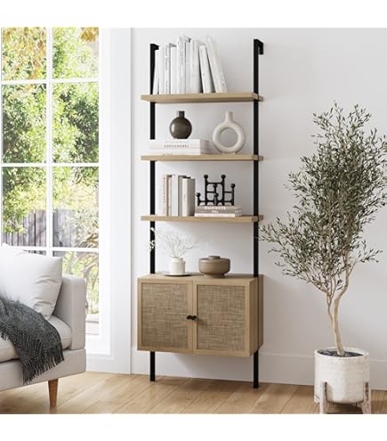 Amazon.com: Nathan James Jasper 3-Shelf Solid Wood Boho Bookshelf