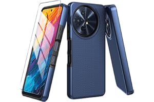 Mocotto for TCL 60 XE NXTPAPER 5G/TCL 50 XL 5G Case with Tempered Glass Screen Protector,Dual Layer Heavy Duty Shockproof Protection (Blue)