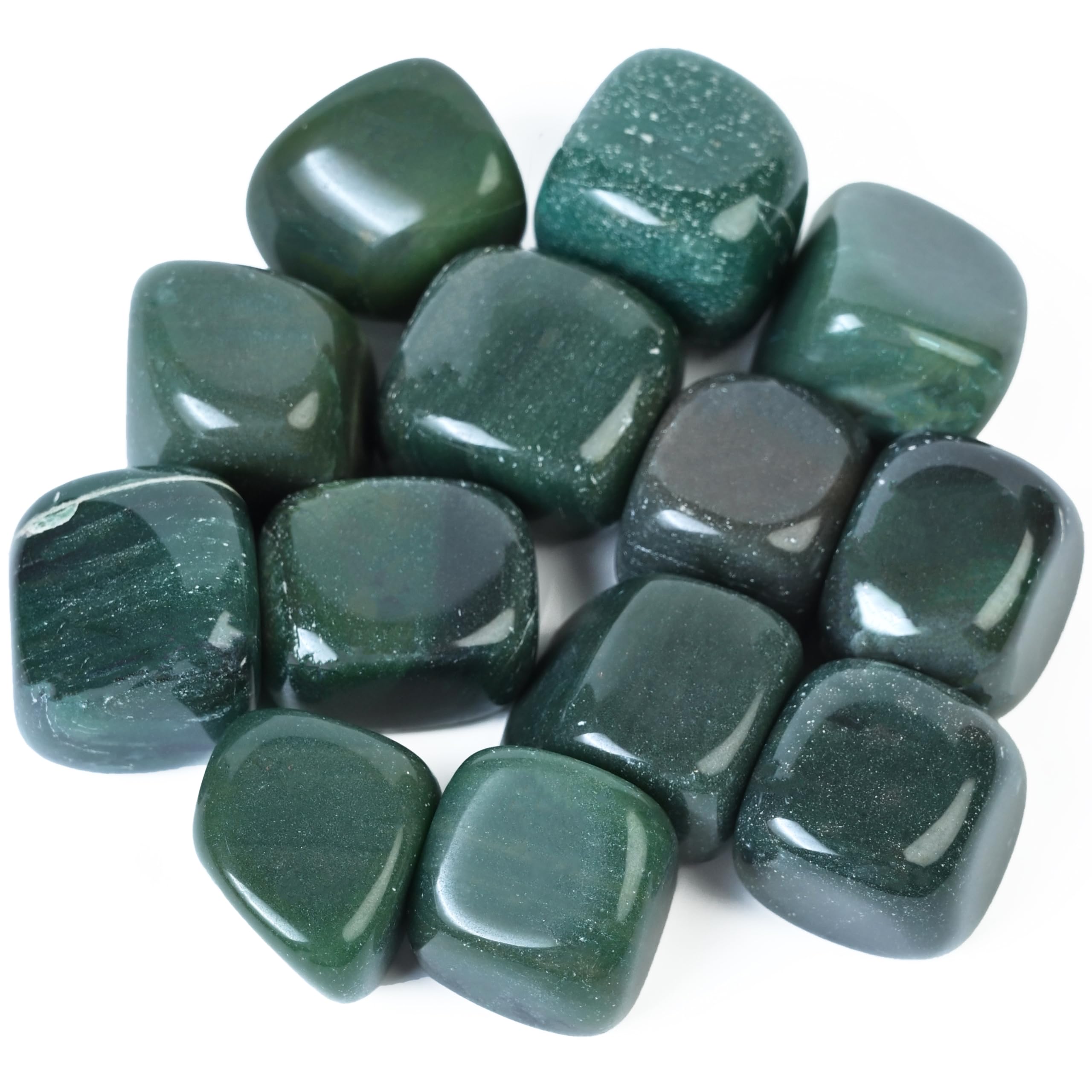 "800+ Carat, 13 Pcs Green Aventurine Tumbled Stones and Crystals Bulk Set for Chakra Reiki Healing Balancing Crystals Polished Stones Gemstones Meditation and Crystals Tumble for Gift Decor"